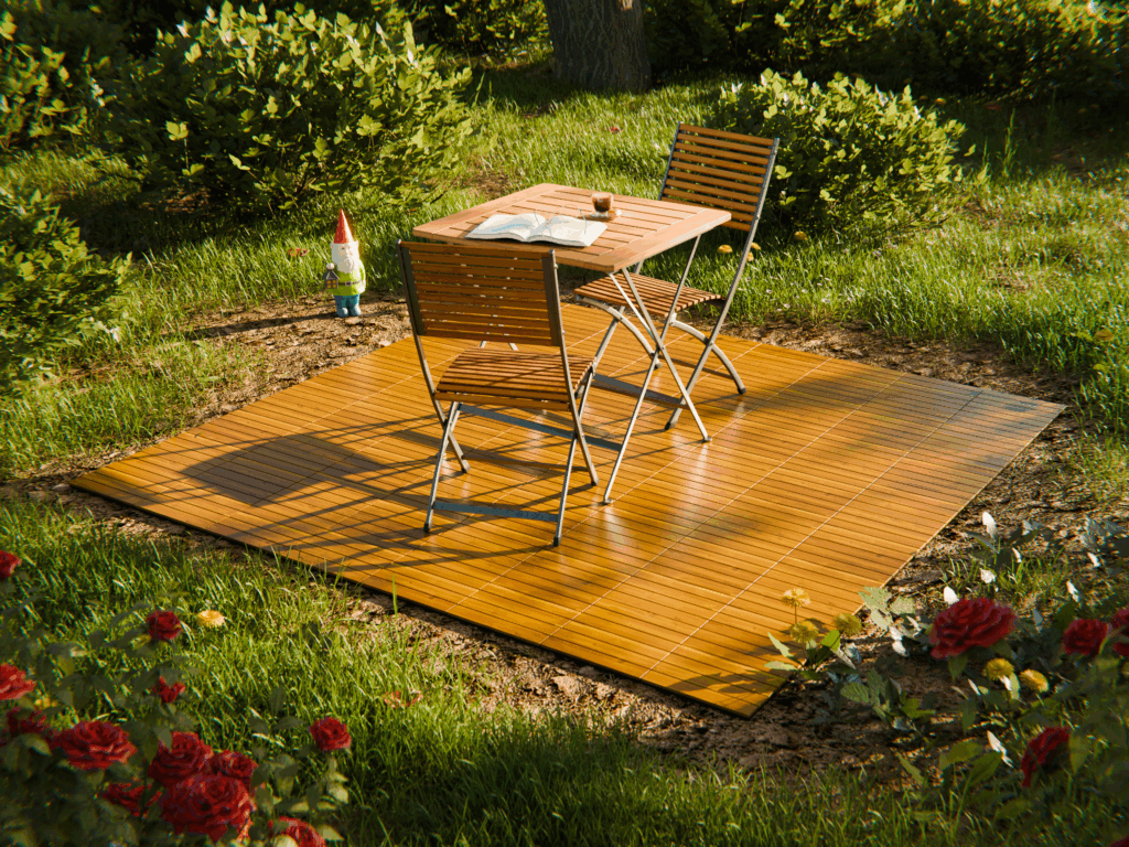 best deck tiles for grass