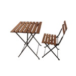 Folding Table Set with Steel Legs