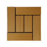 Yellow 6-Slat Composite Deck Tiles