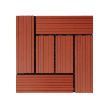 Red 6-Slat Composite Deck Tiles
