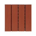 Red 4-Slat Composite Deck Tiles