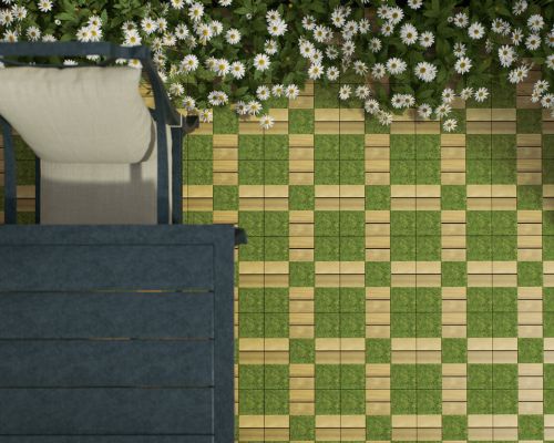 artificial grass deck tiles